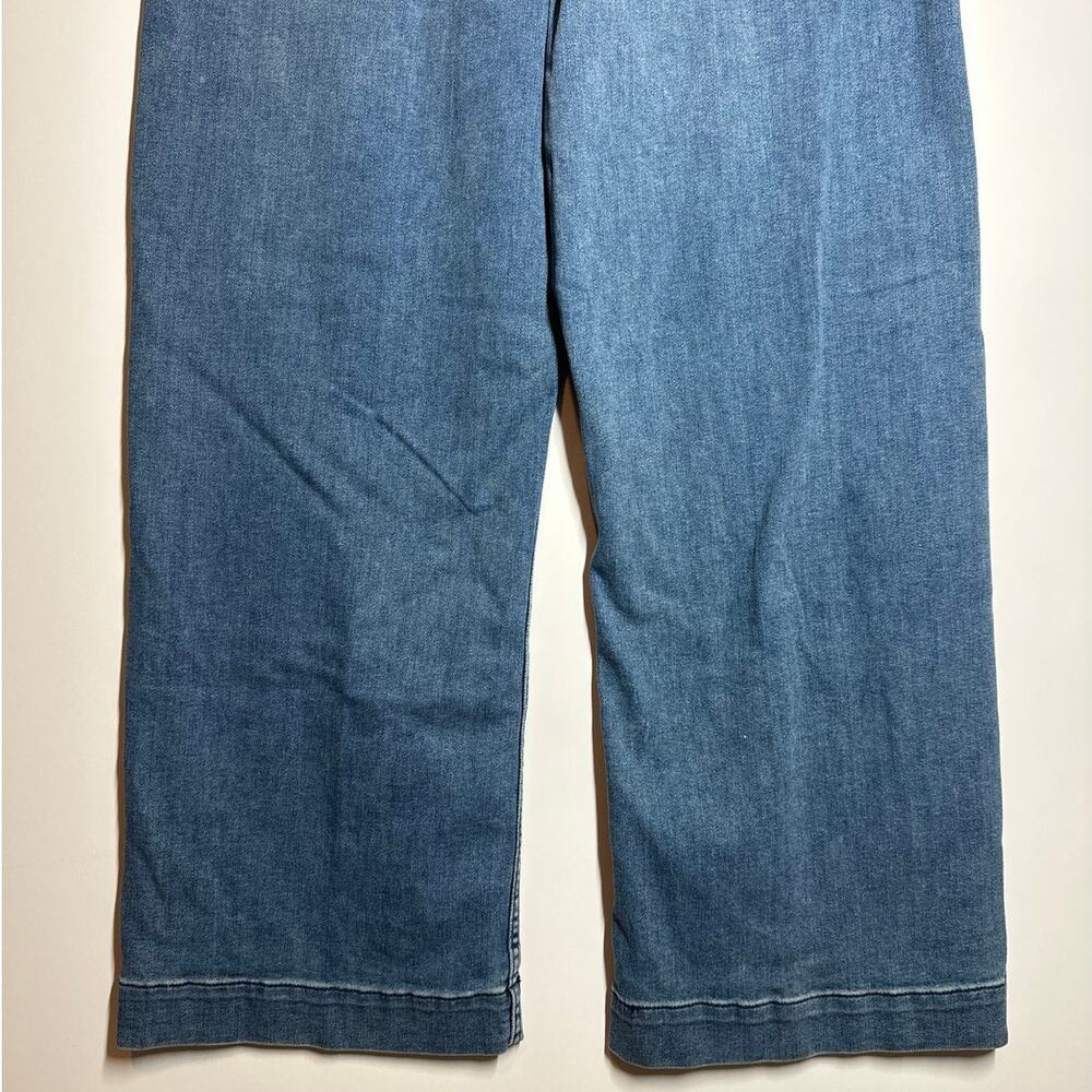 Maeve Anthropologie Colette Cropped Wide Leg Jeans Denim Medium 34T 34 Tall NWT - Picture 9 of 13